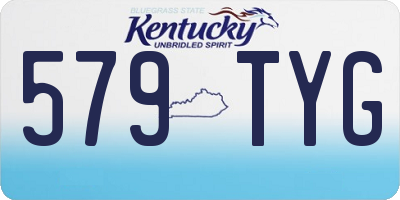 KY license plate 579TYG