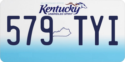 KY license plate 579TYI