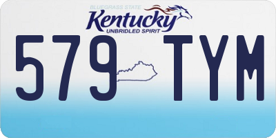 KY license plate 579TYM