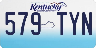 KY license plate 579TYN