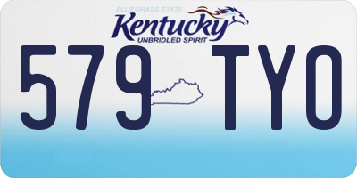KY license plate 579TYO