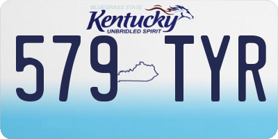 KY license plate 579TYR