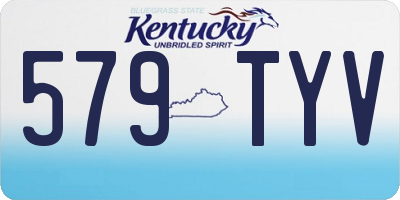 KY license plate 579TYV
