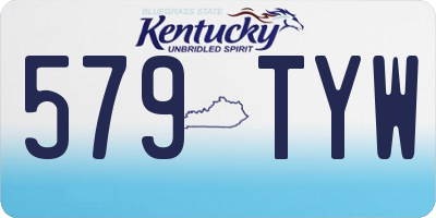 KY license plate 579TYW