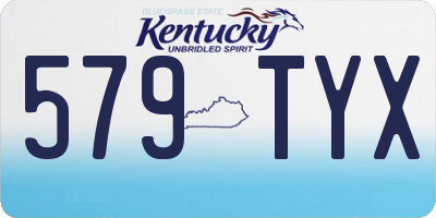KY license plate 579TYX