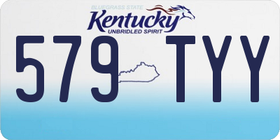 KY license plate 579TYY