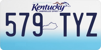 KY license plate 579TYZ