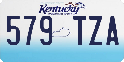 KY license plate 579TZA