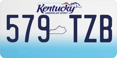 KY license plate 579TZB
