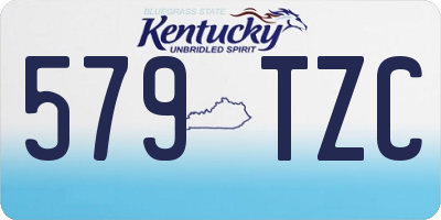 KY license plate 579TZC