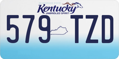 KY license plate 579TZD