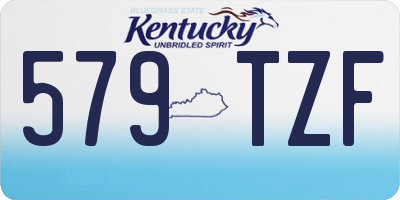 KY license plate 579TZF