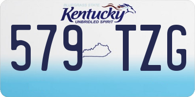 KY license plate 579TZG