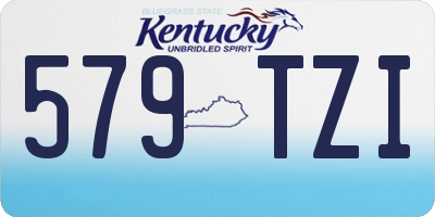 KY license plate 579TZI