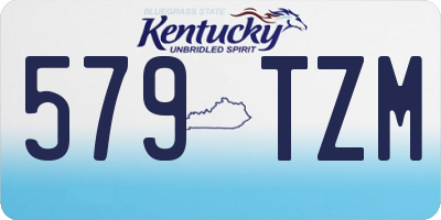 KY license plate 579TZM