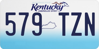 KY license plate 579TZN