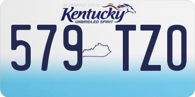 KY license plate 579TZO
