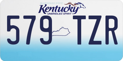 KY license plate 579TZR