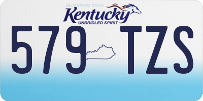 KY license plate 579TZS