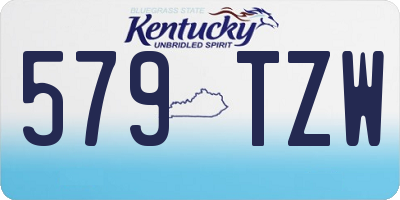 KY license plate 579TZW