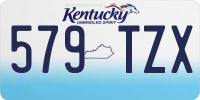 KY license plate 579TZX