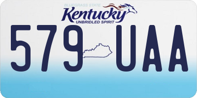 KY license plate 579UAA