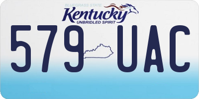 KY license plate 579UAC