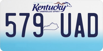 KY license plate 579UAD