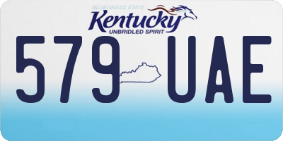 KY license plate 579UAE