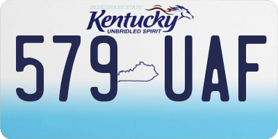 KY license plate 579UAF