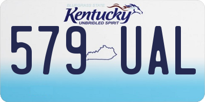 KY license plate 579UAL