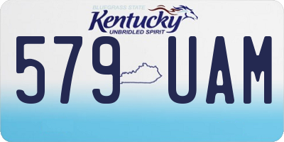 KY license plate 579UAM