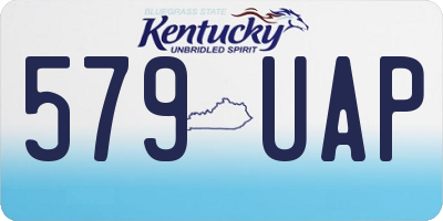 KY license plate 579UAP