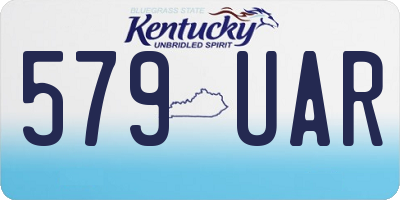 KY license plate 579UAR
