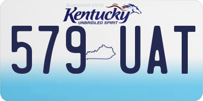 KY license plate 579UAT