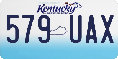 KY license plate 579UAX