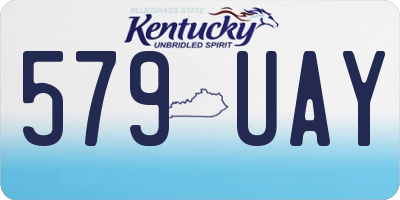 KY license plate 579UAY