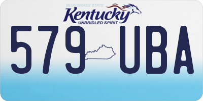 KY license plate 579UBA