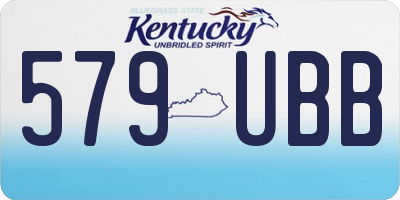 KY license plate 579UBB