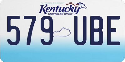 KY license plate 579UBE