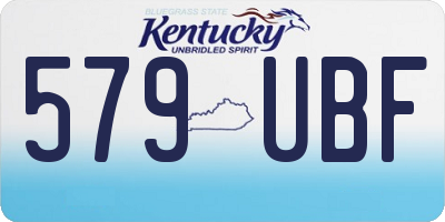 KY license plate 579UBF