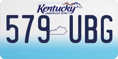 KY license plate 579UBG