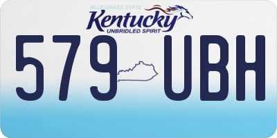 KY license plate 579UBH