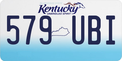 KY license plate 579UBI