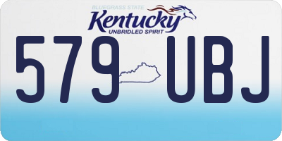 KY license plate 579UBJ