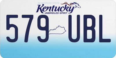 KY license plate 579UBL