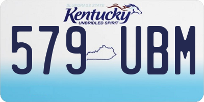 KY license plate 579UBM