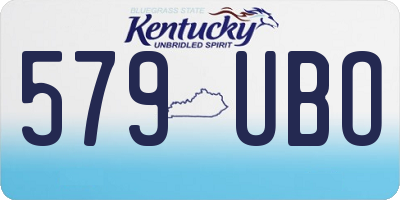 KY license plate 579UBO