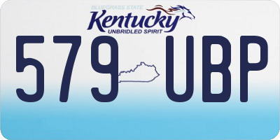 KY license plate 579UBP