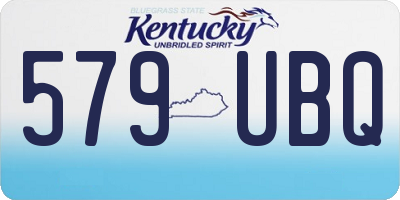 KY license plate 579UBQ